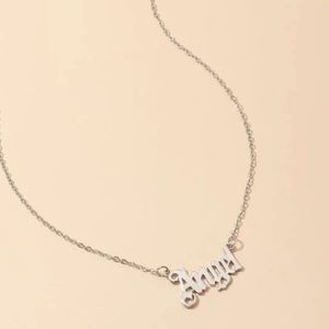 “Angel” Gothic Letter Necklace